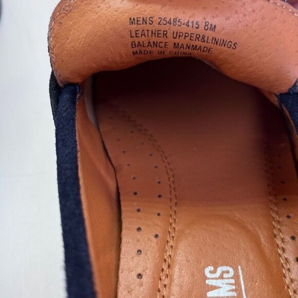 Stacy Adams Mens Neville Moc Toe Bit Slip On Size 8 Blue Suede Prom Party Event - Picture 11 of 15